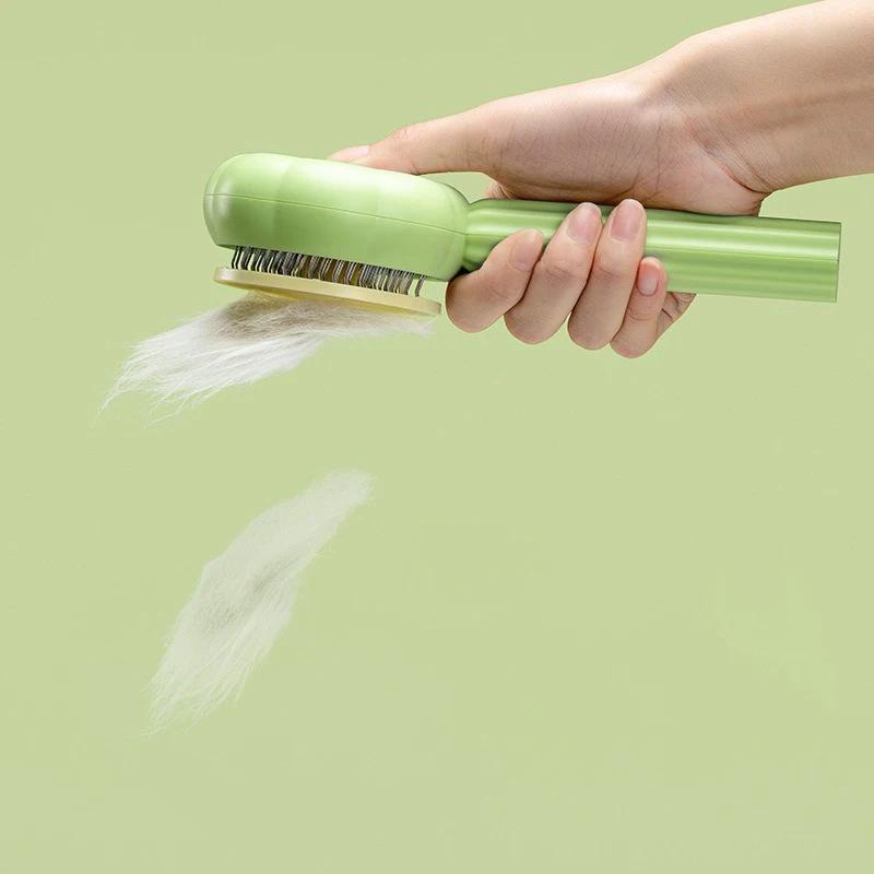 Comfortable Cat Hair Removal Brush One Click Hair Removal Pet Cat Brush Dog Hair Cleaning Brush Cat Hair Beauty Supplies