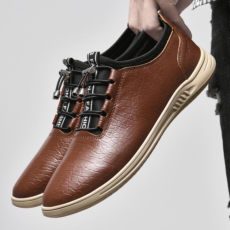 Classic Brand Men's Genuine Leather Shoes Simple Casual Shoes Men's Driving Shoes Soft Soles Men's Office Business Shoes