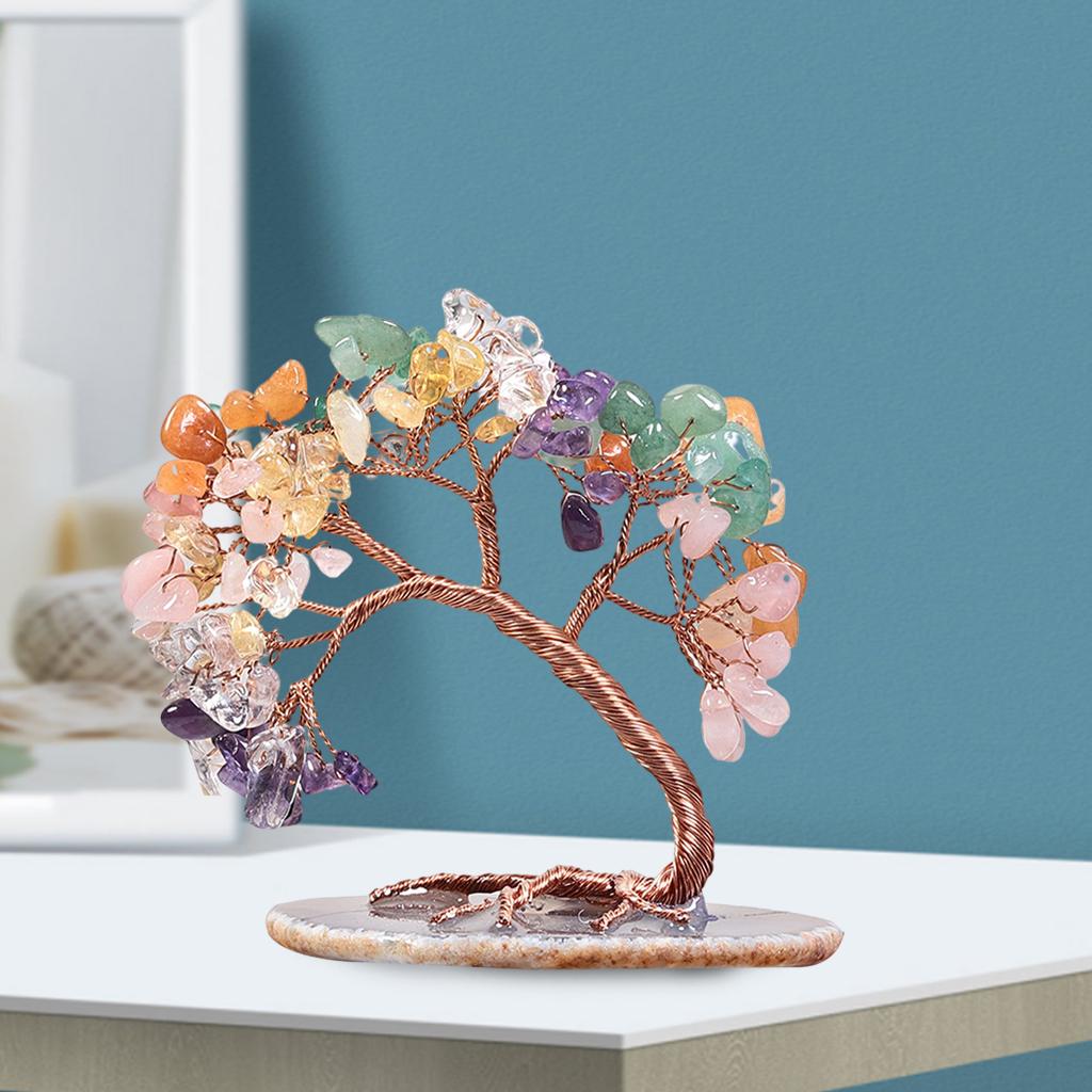 Crystal Money Tree Prosperity Ornament Fortune for Wedding Livingroom Home