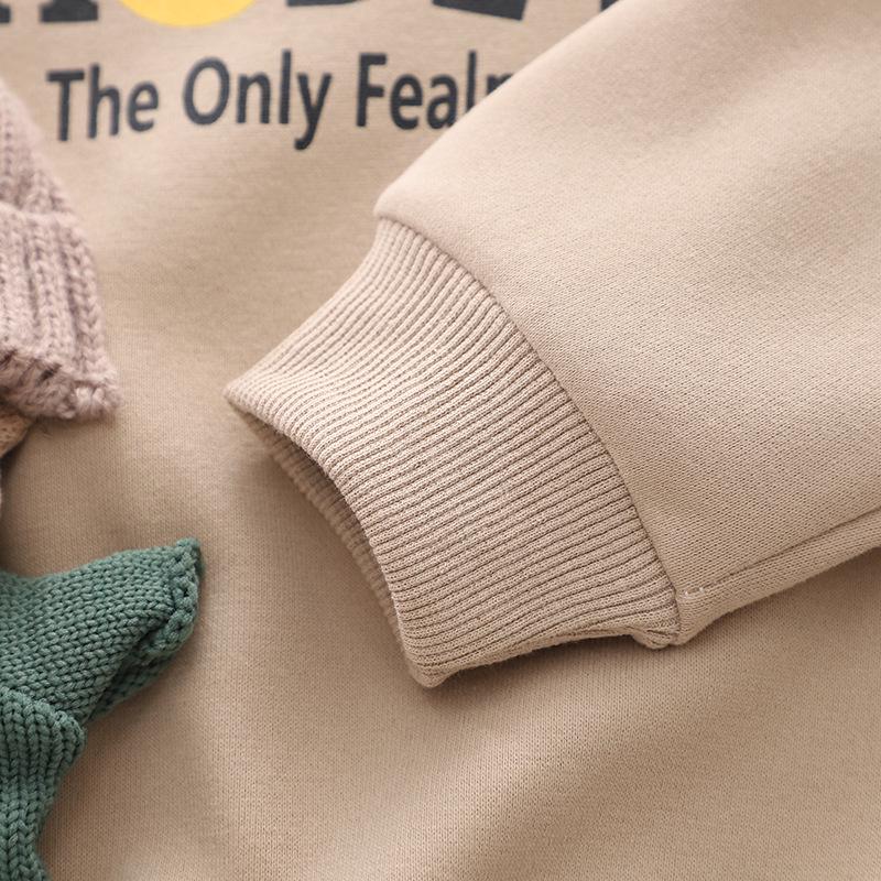 Yihow Boys' 3D Bear Sweatshirt Set - Spring/Autumn Kidswear