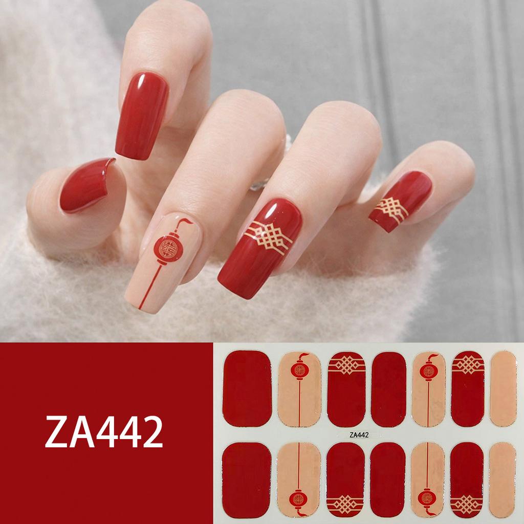 ZA Skin Brightening Waterproof No-Cure Full Cover Gel Nail Wraps, Luxury Minimalist Nail Stickers, Nail Patch Films