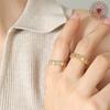 Trending Personalized Zircon Diamond Ring: Gold-Plated Titanium Steel Index Finger Jewelry, Unique and Non-Fading Design.