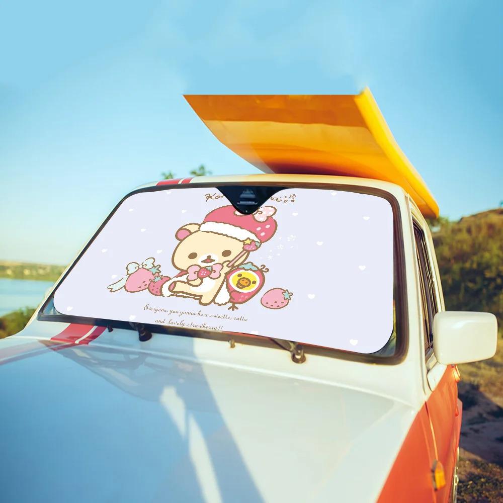 Rilakkuma Car Sunshade - Cute Windshield Sun Protection