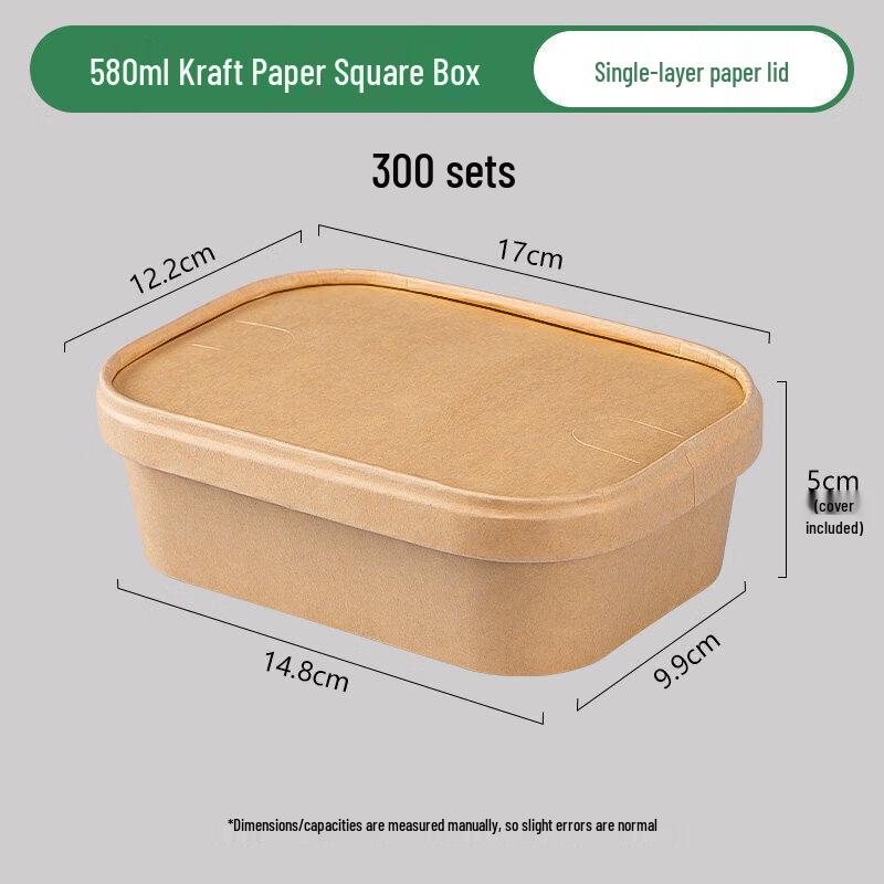 Eco-Friendly Disposable Kraft Paper Food Container