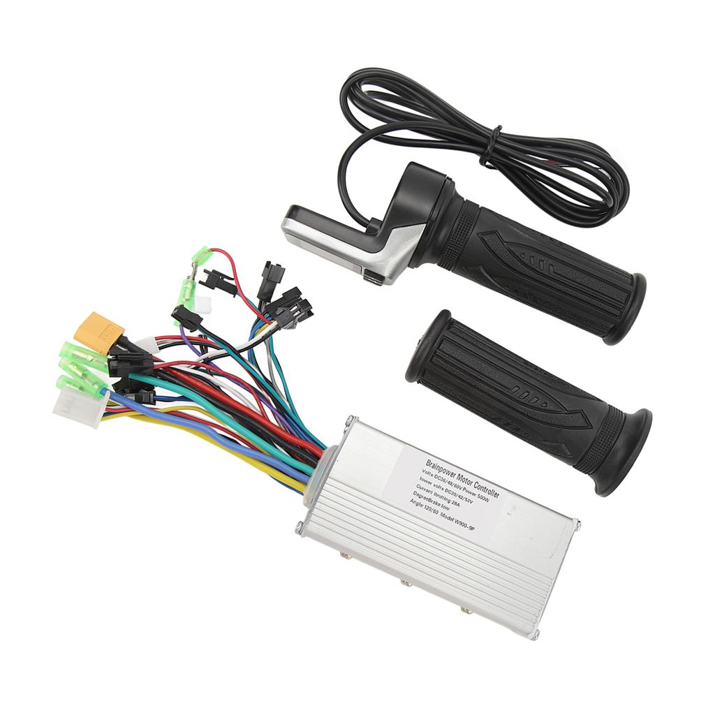 Brushless Controller Kit 36V 48V 500W 28A 3 Modes Twist Throttle Grip LCD Display Waterproof for