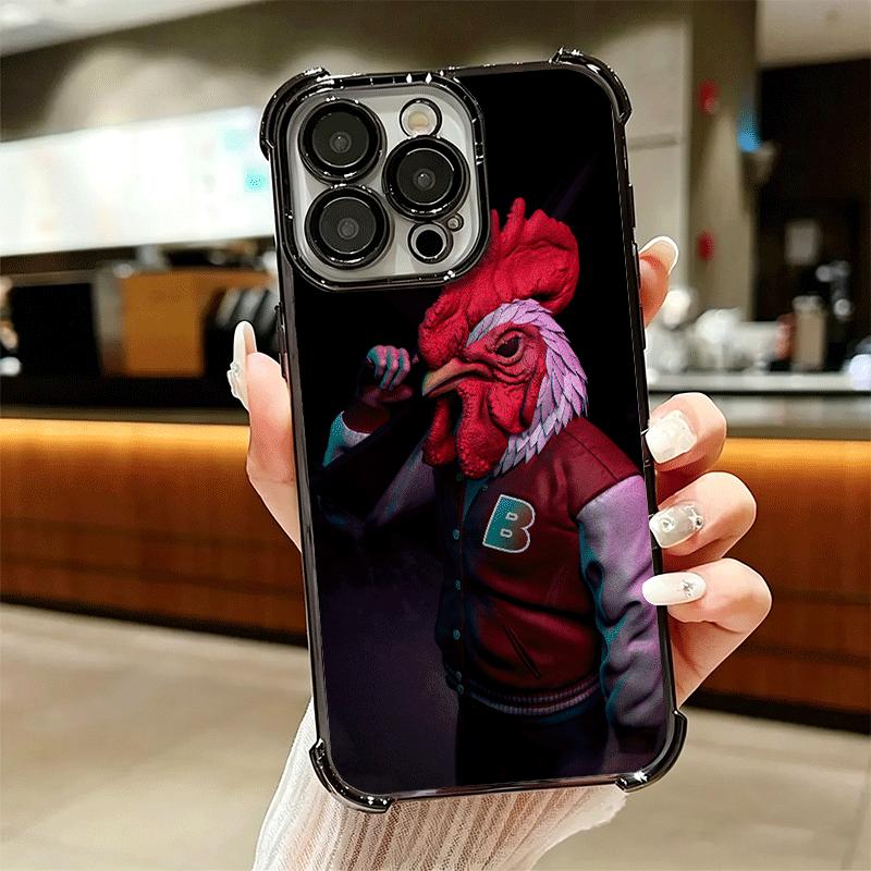 H-Hotline M-Miami Game Plating Phone Case For Iphone 16 17 Pro Max Air 16E 14 15 Plus 12 13 Mini Anti-Fall Airabag Cover
