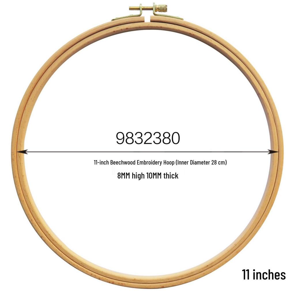 DIY Cross-Stitch Bamboo Embroidery Hoop for Handmade Crafting