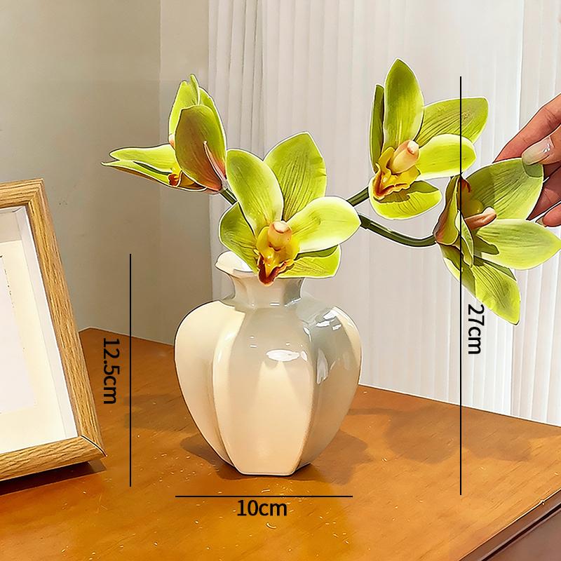 Ceramics Vase Flower Vase Decorations Household Table Accessories Nordic Vases For Flowers Bottle Room Decoration Workspace Accessories