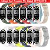Silikonarmband für Xiaomi Mi Band 10 9 8 NFC Sport Gummi Armband Armband Correa Xiaomi Smart Band 8 9 10 NFC Zubehör