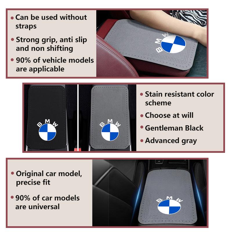 Universal Car Seat Protection Center Console Armrest Mat For BMW Performance X1 M3 M6 F01 F02 E34 E36 E60 F10 F20 X6 HS5