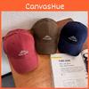Embroidered Letter Women Casual Breathable Cotton Baseball Cap With Curved Brim