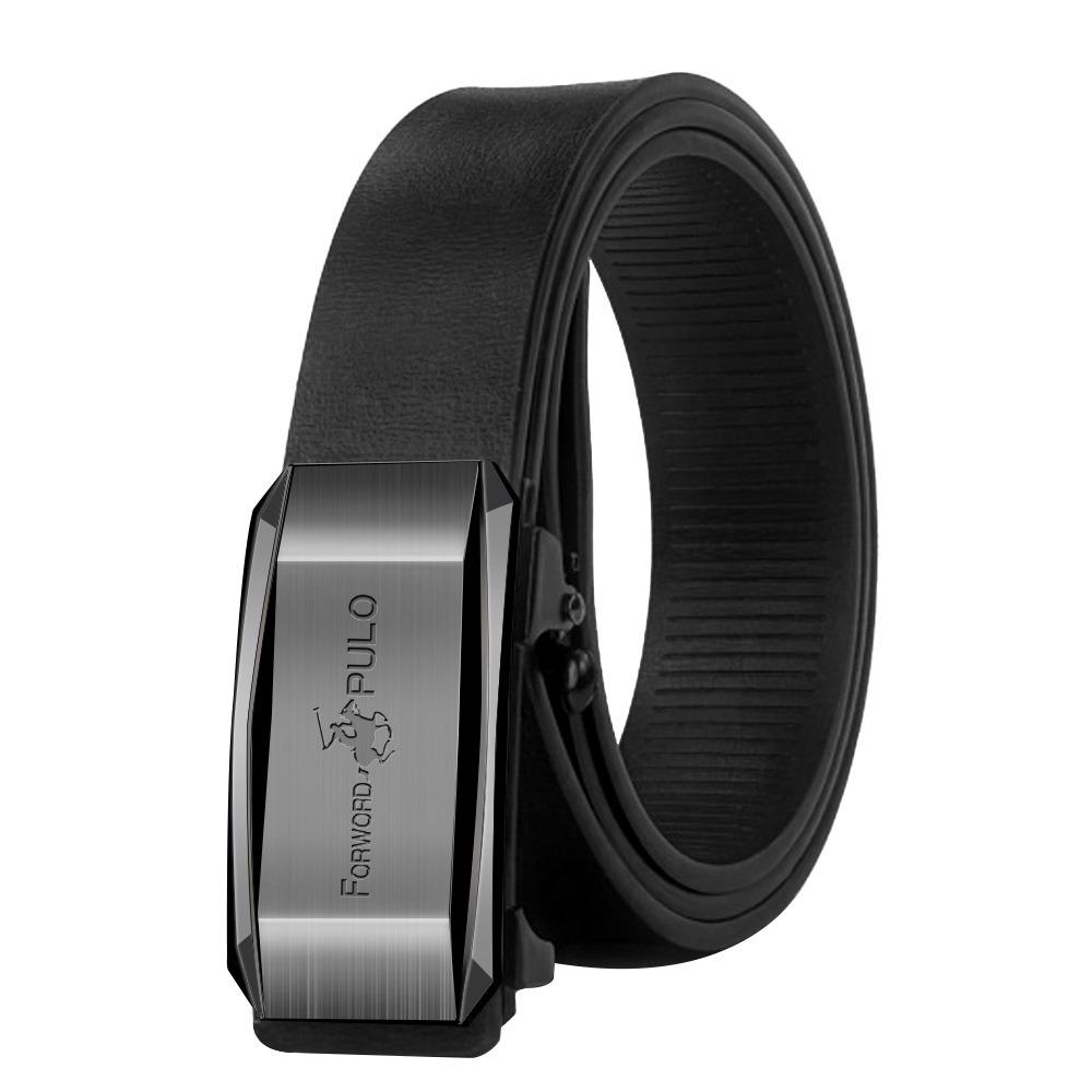 

Vintage Automatic Buckle Belt Luxury Design Waist Strap Casual Waistband For Man чорний