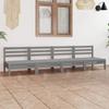 Day and Night - Day and Night Garden Furniture Set 4 Pieces Solid Gray Pine Wood