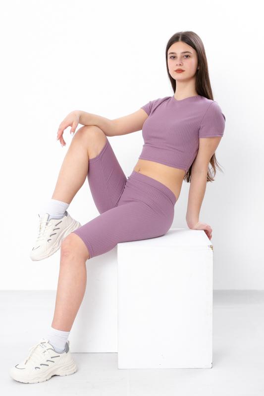 Teen Girls' Summer Set – Crop Top & Bike Shorts for Active Style Summer 6381-103-1 HC