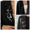 Heart Pants Chain Pin Minimalist Style Trouser Fastener Tassel Chain Brooch Pants Decoration