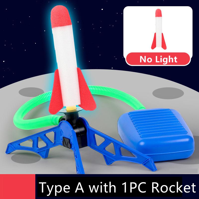 Spielzeug Raketenwerfer für Kinder, Treten zum Fliegen Schaumstoffrakete Springen Luftstartrampe, Lustige Outdoor-Aktivitäten Sportspiel für Kinder