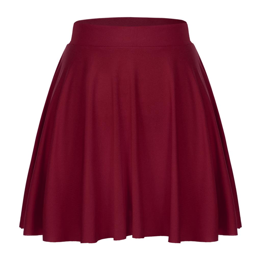 Damskie plisowane minispódniczki w kształcie litery A Rozciągliwe spódnice rozkloszowane Odzież do tańca Zwykła spódnica Odzież sportowa