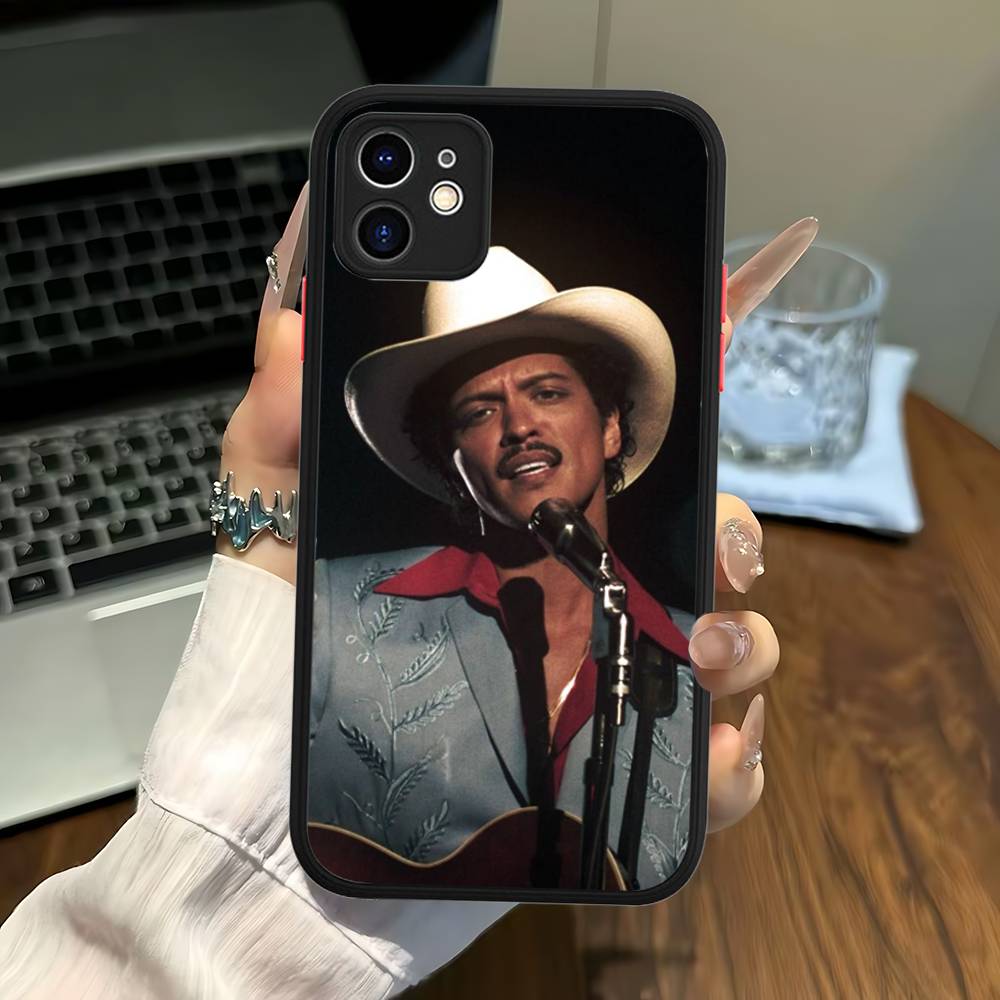 Famous Bruno Mars The Romantic Phone Case For IPhone 16 15 14 11 12 13 Pro Max Plus 12 XS Max Back Cover Matte Case