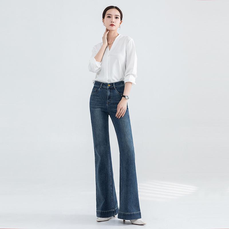 Women's 2025 Spring/Summer High Waist Slimming Petite Micro-Flare Wide Leg Jeans