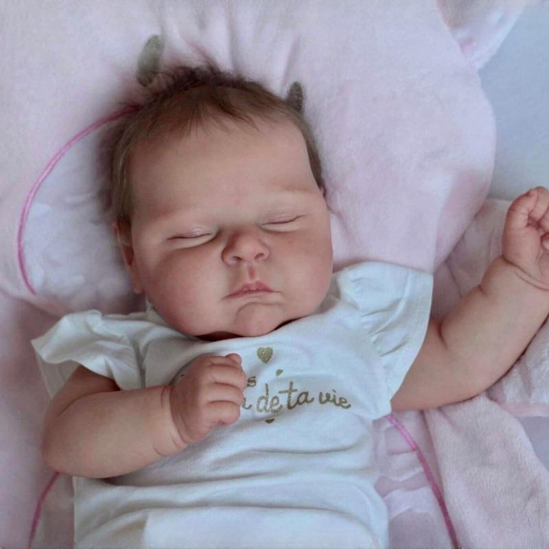 Bebe Reborn Fille Poupée Reborn Bébé Reborn 19 Pouces Corps Souple Ressemble A Un Vrai Bebe Realiste Nouveau Ne Yeux Bleus Fi Am