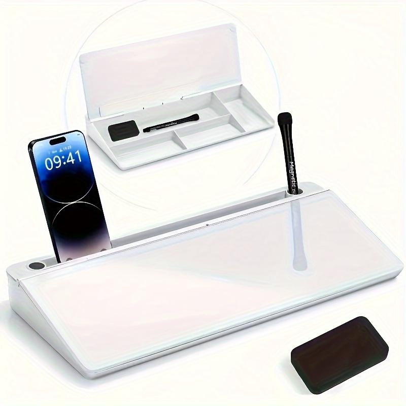 

Sleek Compact Glass Desk Whiteboard with Built-in Storage, Modern Tempered Glass Desktop Organizer & Keyboard Holder, Efficient белый