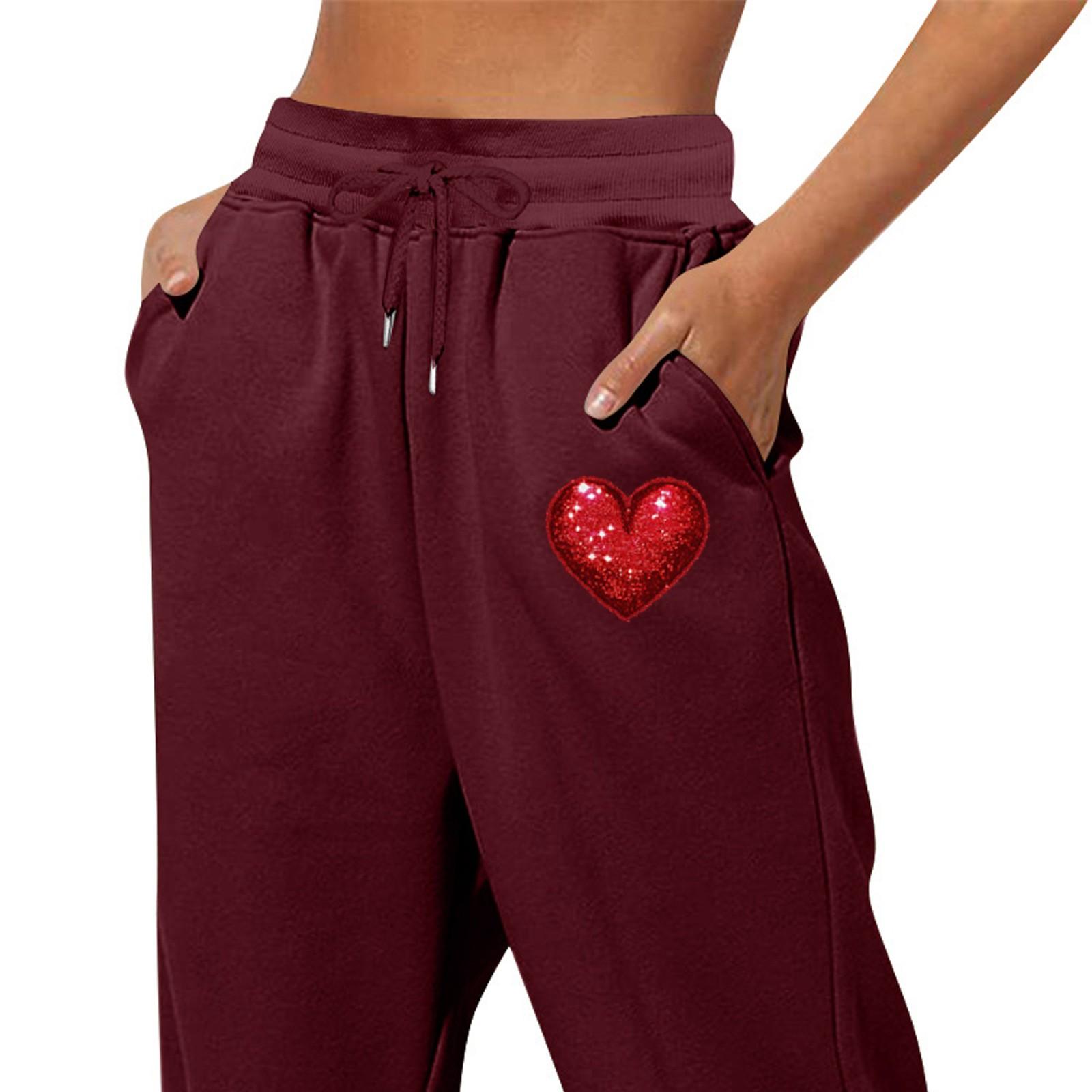 

Весенние и однотонные принтованные модные женские повседневные брюки с карманами и шнурком M винный