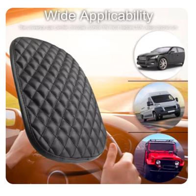 Auto Center Console Pad, Universal Waterproof Armrest Seat Box Cover, Leather Auto Armrest Cover Protector for Most Vehicle(Black)