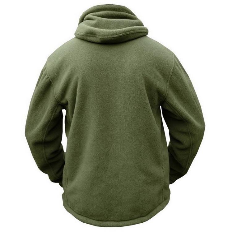 Men's Warm Tactical Fleece Hoodie Jacket Military Polar Thermal Outerwear for Hiking Outdoor