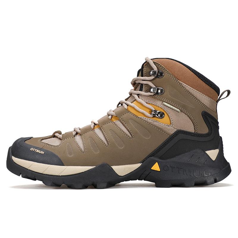 HUMTTO Waterproof Boots Men Non-Slip Outdoor Hiking Shoes for Mens Climbing Trekking Sneakers Leather Safety Ankle Boots