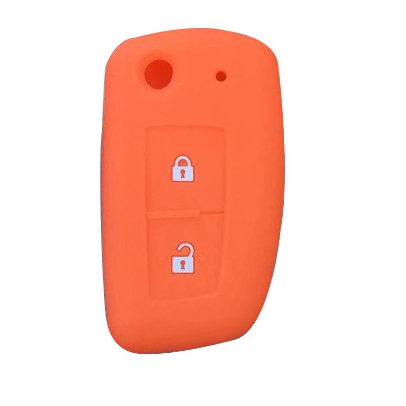 

Car Key Fob Cover Case Cap For Nissan Sunny Qashqai J11 X-trail Murano Kashkay Juke Flip Folding Remote 2buttons Silicone Case оранжевый