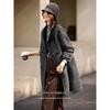 XWI Women's Alpaca Blend New Chinese Style Long Wool Coat