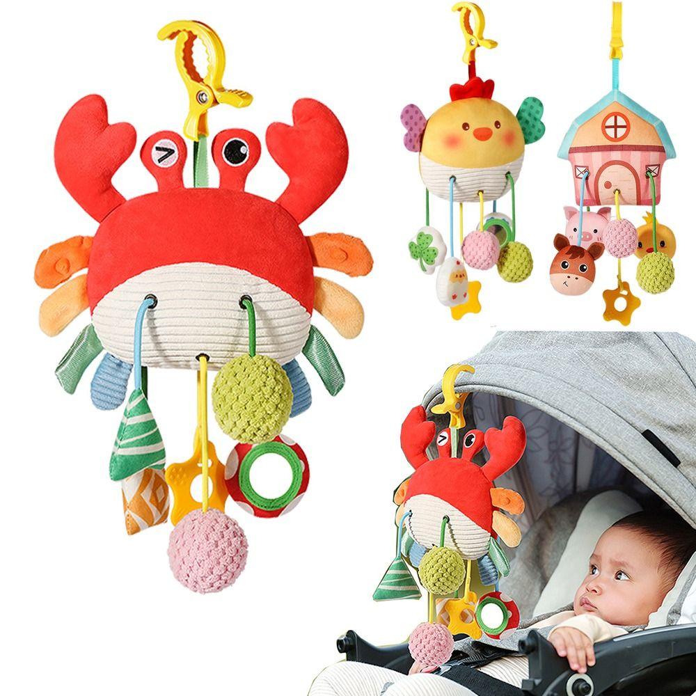 Distorting Mirror Plush Stuffed Sensory Toy with Clamp Plush Learning Activity Toy  Toddlers