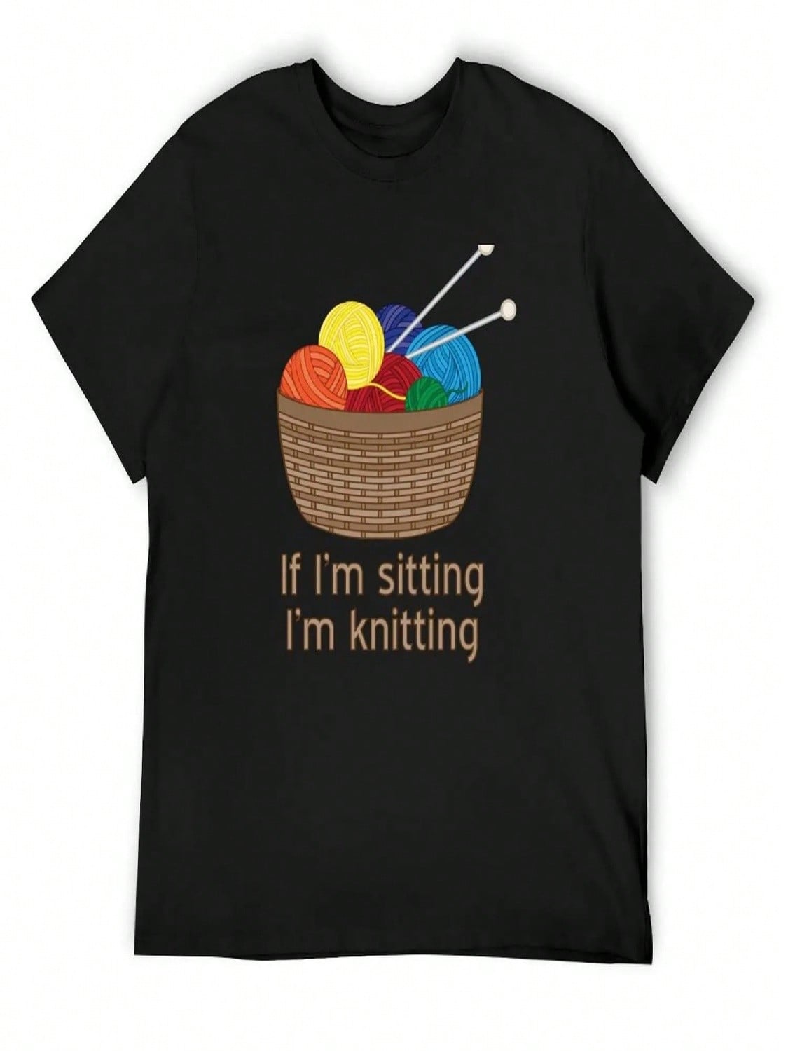 If I m Sitting, I m Knitting T-Shirt S разноцветный
