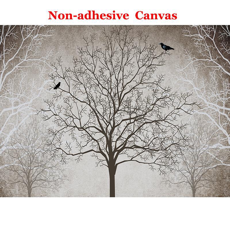 Retro Abstrakt Baumäste Vogel Große Wandbilder 3D Fototapete Wohnzimmer Sofa TV Hintergrund Dekor Wandbild Tapete
