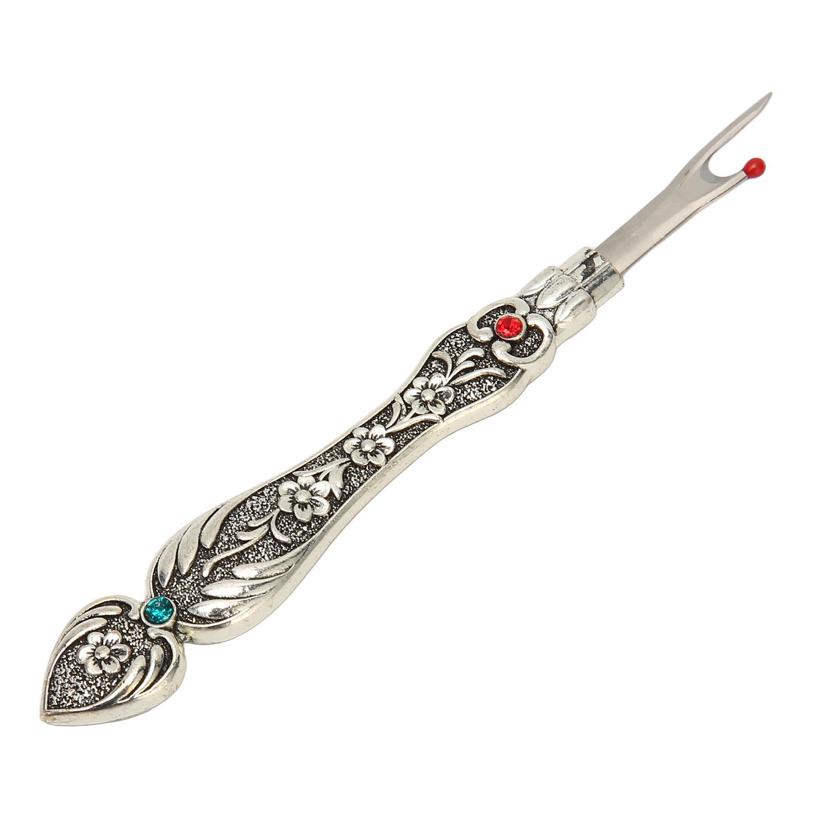 

Retro Seam Rippers Alloy Exquisite Seam Removers Thread Ripper Tool for Embroidery Quilting Sewing Daffodils Silver