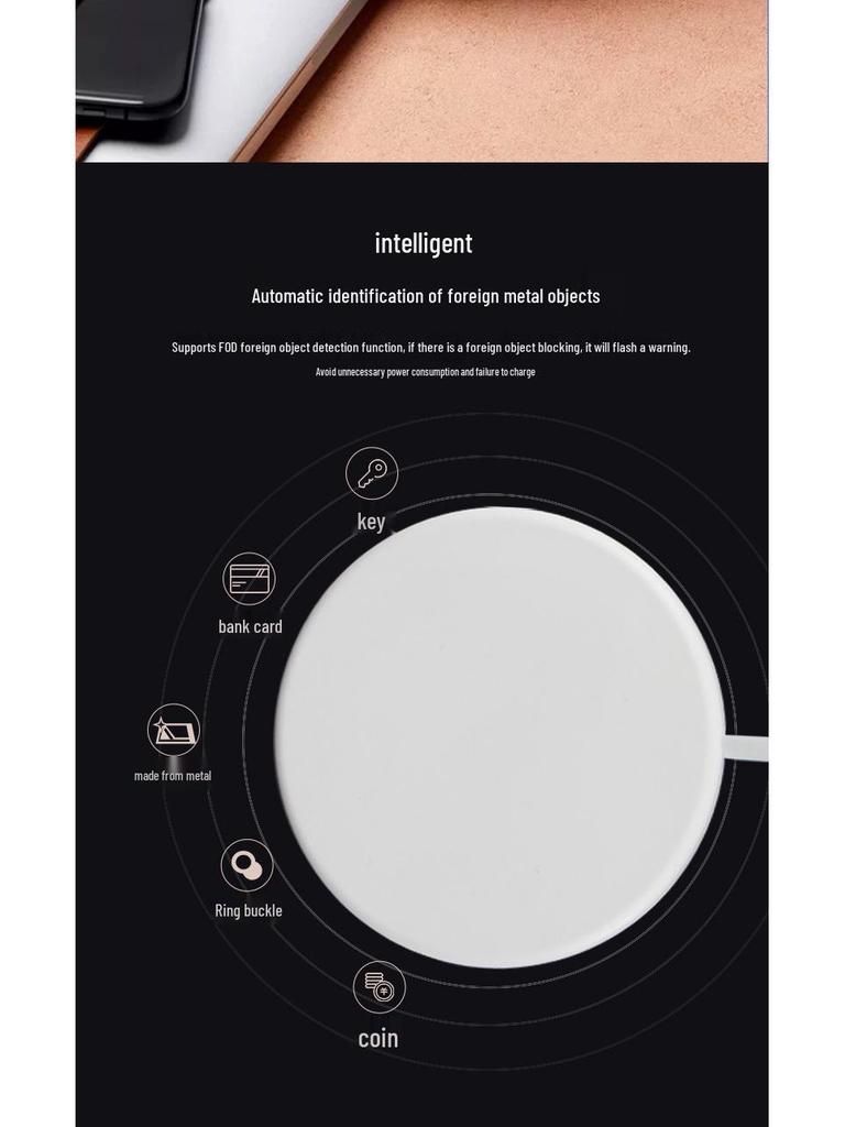 15W Ultra-Thin Round MagSafe Wireless Charger for Apple iPhone