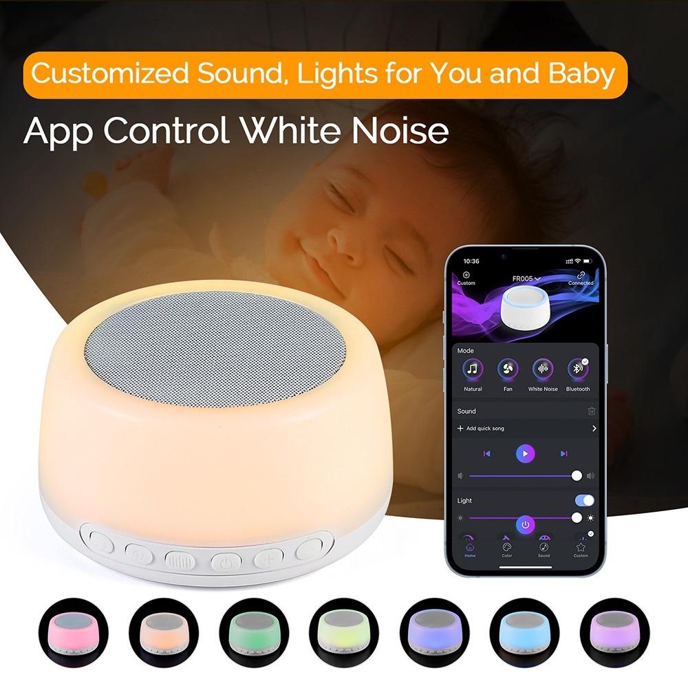 32 Naturlige Lyder Hvit Støy Maskin For Soving Fargerikt Nattlys Baby Sovelydmaskin Baby Søvnhjelp Støymaskin