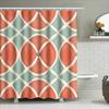 Modern Geometric Shower Curtain Waterproof Decorative Bathroom Accessories Set For Home Improvement
