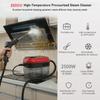 Limpiador de Vapor de Mano de 2500W con 4.5 bares de presión – Depósito de agua de 1200 ml, 6 ajustes ajustables para coches, unidades de aire acondicionado, suelos y cocinas