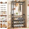 Compact Shoe & Clothes Rack for Dorm or Rental Spaces - Multi-Layer Narrow Design