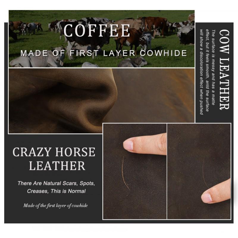 Crazy Horse Leather RFID Anti Theft Brush Automatic Card Box Leisure Fashion European American Trend Set Bag