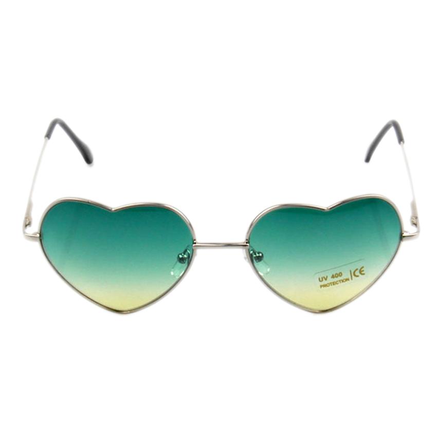 Women Sunglasses Cute Heart Frame Mirror Fashion UV400 Protection Vintage Retro Eyewear Sun Glasses