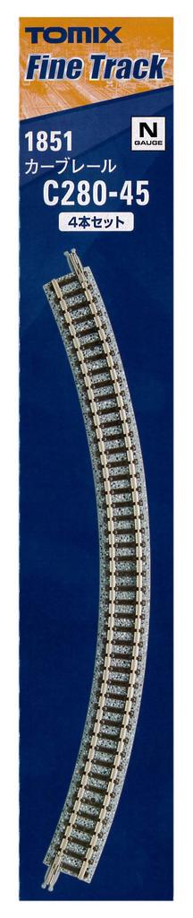 TOMYTEC TOMIX N Gauge Curved Rail F Set of 4 1851 Model Train Supplies C280-45