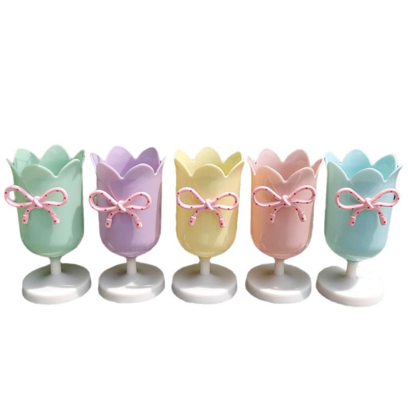 Romantischer Girly Tulpen Make-up- und Stiftehalter - Dekorativer Desktop-Aufbewahrungsbehälter