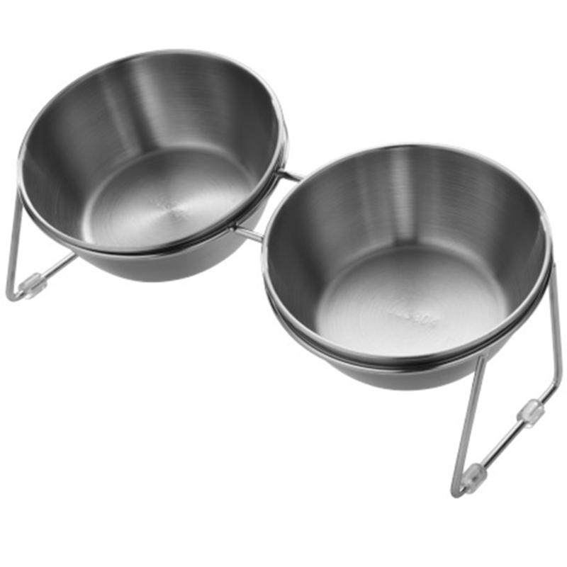 Ergonomic Dog Bowls With Double Bowl Splash Proof Dish Durable Bowl For Healthy Eating Heavy Duty Dish
