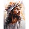 Jesus Watercolor Portrait Religious Savior Painting Poster Prints Canvas Printing Christian Wall Art Picture for Room Home Decor