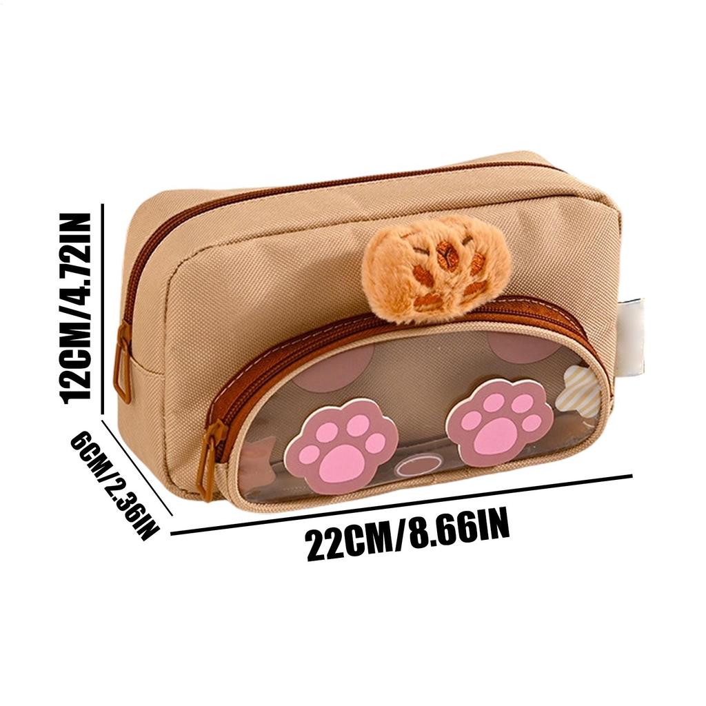 Pencil Bag Pen Storage Bag Cartoon Cute Pencil Pouch Large Capacity Animal Pencil Organizer Case for Office Students Organizer