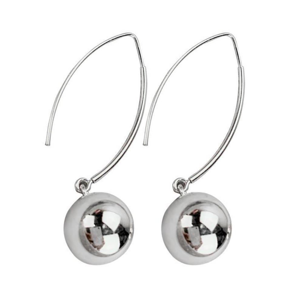Silver Dangle Earrings for Women Jewelry Accessories Ear Jewelry Gifts Ball Long Earrings Drop