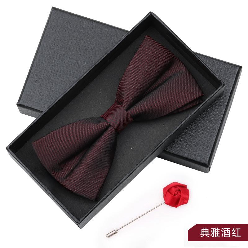 Bow Tie Men'S Wedding Groom Best Man Red Suit Shirt British Brothers Korean Bow Women'S Gift Box