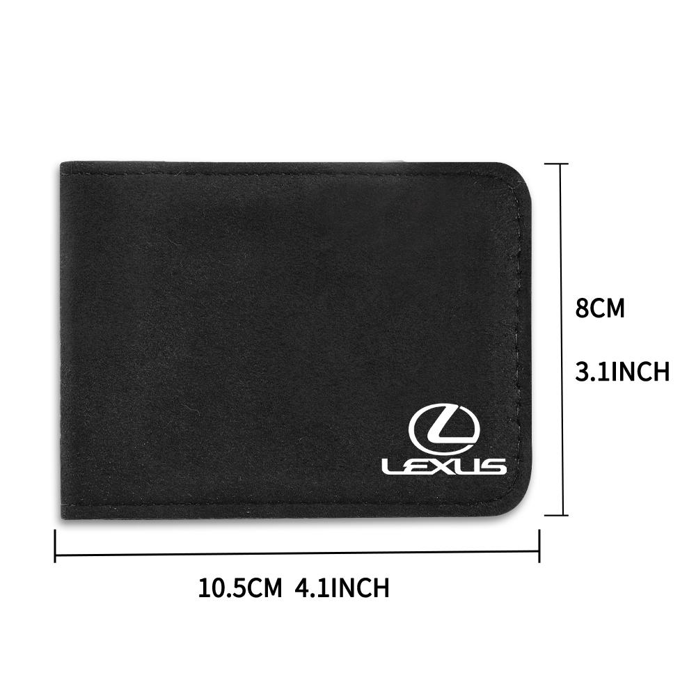 Car ID Package Card Clip Driver License Cover Suede Storage Credit Cards Wallet For LEXUS ES 300H ES300H ES350 RX GX LS LX IS GS